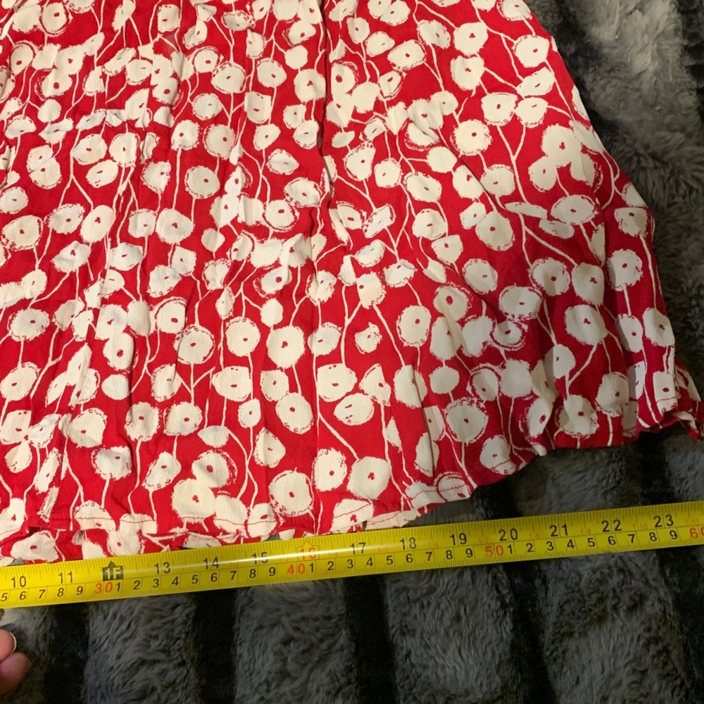 #12 Floral Red and White Dress - Picture 7 of 7